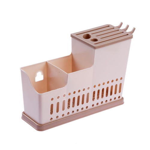 廚房收納新選擇 韓式多功能塑料筷籠與瀝水筷子筒